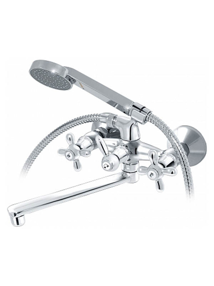 1015-222 Смеситель Ванна "ВАРИОН" м/к, L-излив корот., Ретро