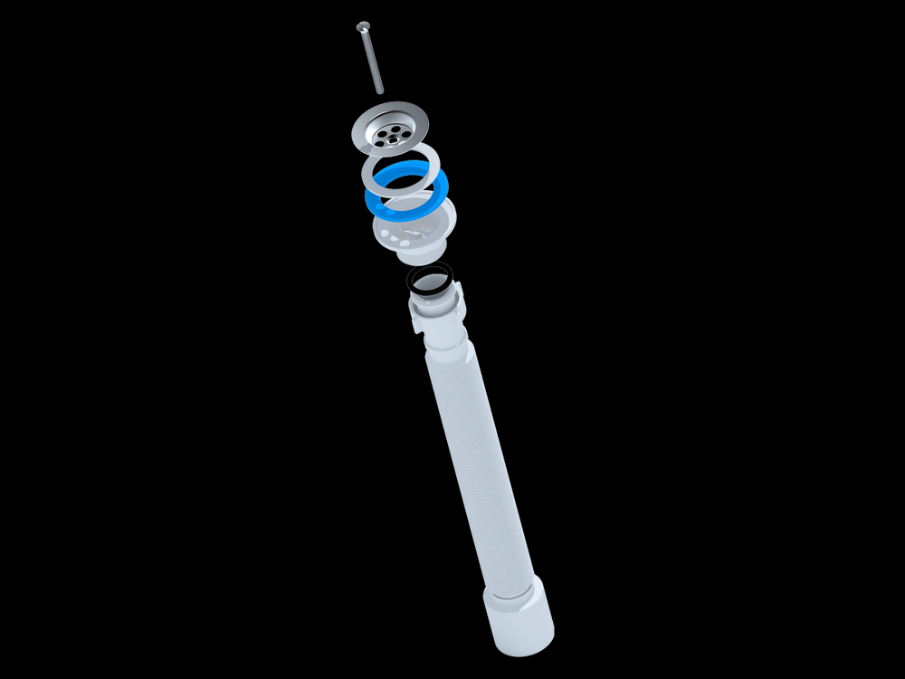 G215 Гофросифон АНИ Пласт 1 1/4"*50, удилиненный L520-1350мм