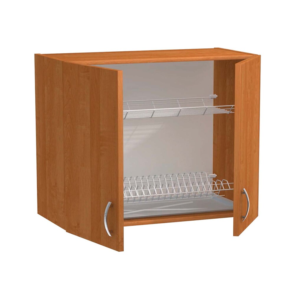 Шкаф для посуды 80 цвет Ольха (под сушку) SANTREK HOME (ЛДСП)