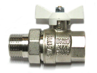 Кран вода VALTEC 3/4" г/ш баб американка (бел. руч.) ПОД РАДИАТОР (VT.227)