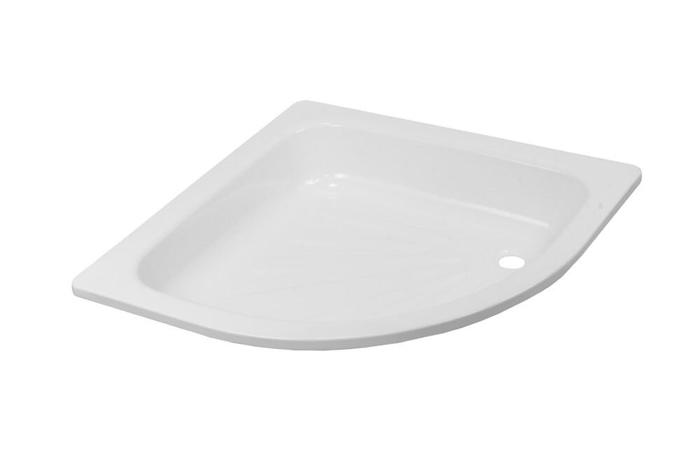 Поддон душевой стальной эмалированный полукруг 80*80*16