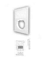 Решетка вентиляционная DOSPEL (100 с отверстием) (D/14 OW) 180х250 (007-0159)