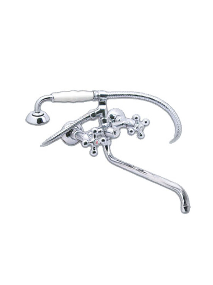 Смеситель Ванна Казань 1/2 м/к (КС 87071/115001) мет. мах. Кр им. исп., перекл. кер. мет. лейка