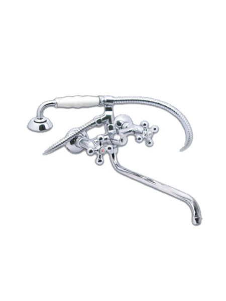 Смеситель Ванна Казань 1/2 м/к (КС 87071/115001) мет. мах. Кр им. исп., перекл. кер. мет. лейка