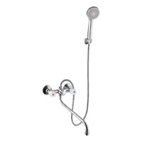 Смеситель Ванна Казань 1/2 м/к (КС 85012/89052) пласт. мах.,аэратор импор. исп., метал. шток