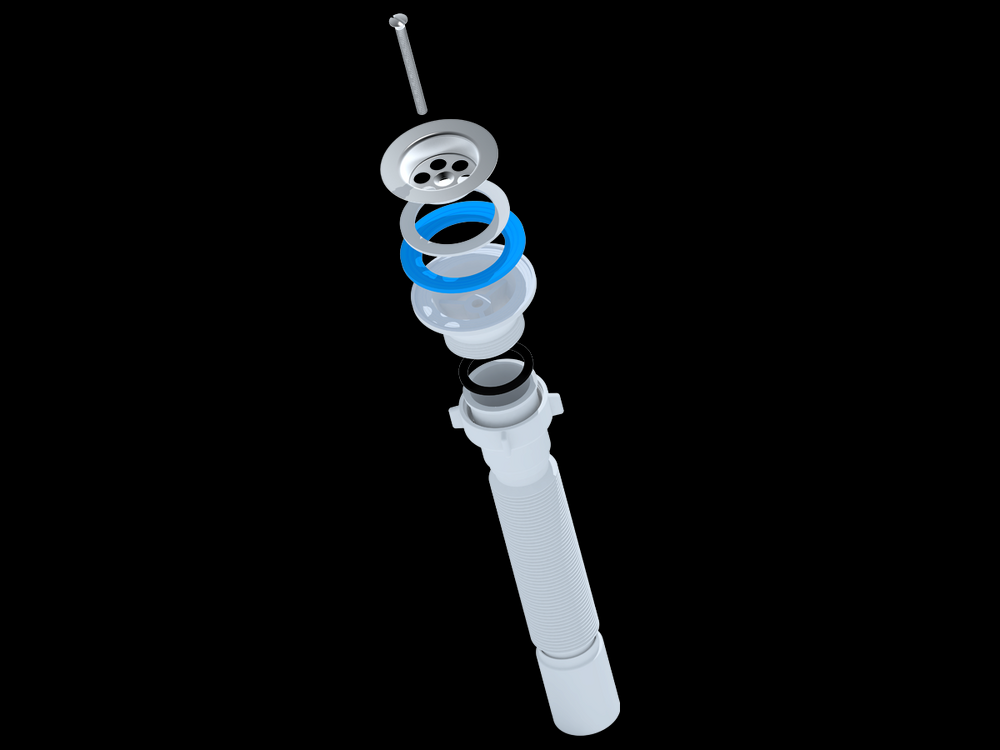G104 Гофросифон АНИ Пласт 1 1/2"*40, L350-760мм