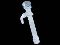 G108 Гофросифон АНИ Пласт 1 1/2"*40/50 с отводом под с/м, L476-886мм