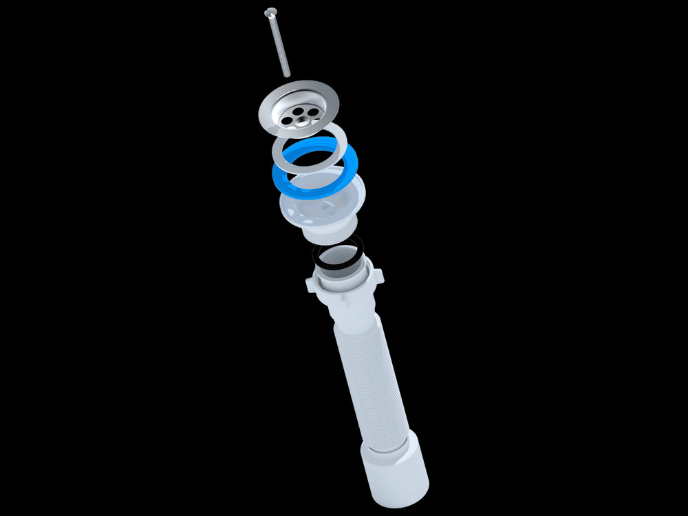 G105 Гофросифон АНИ Пласт 1 1/2"*50, L350-760мм