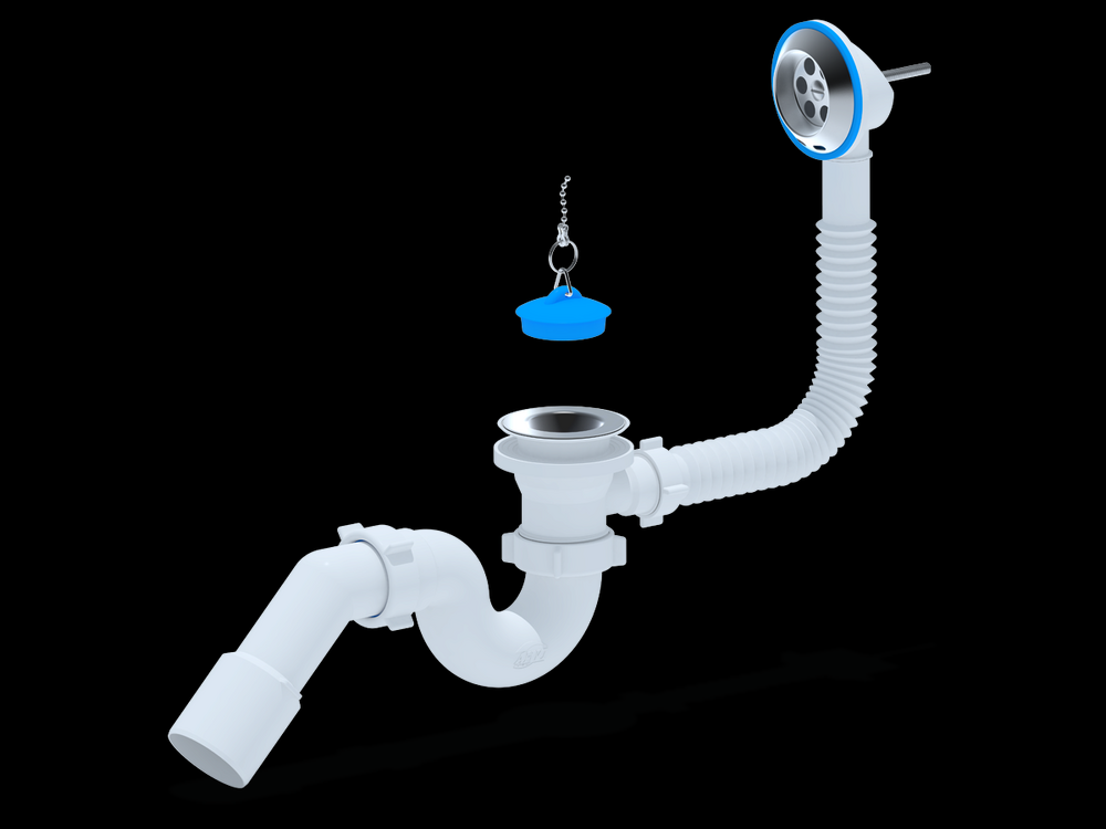 E151 Обвязка д/ванны АНИ Пласт 1 1/2"*40*50 с вып. и перех. трубой