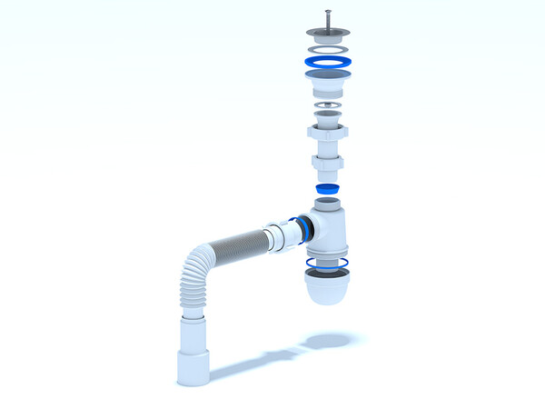 C0115 Сифон АНИ Пласт 1 1/2"*40 с гофрой 40*40/50