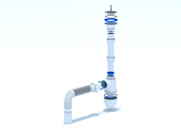 C1005 Сифон АНИ Пласт 1 1/4"*40 с гофрой 40/40