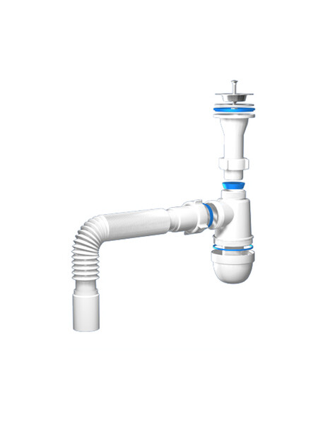 C2005 Сифон АНИ Пласт 1 1/4"*40 с гофрой 40/40