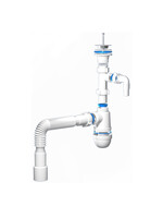 C1315 Сифон АНИ Пласт 1 1/4"*40 с носиком, с гофрой 40*40/50