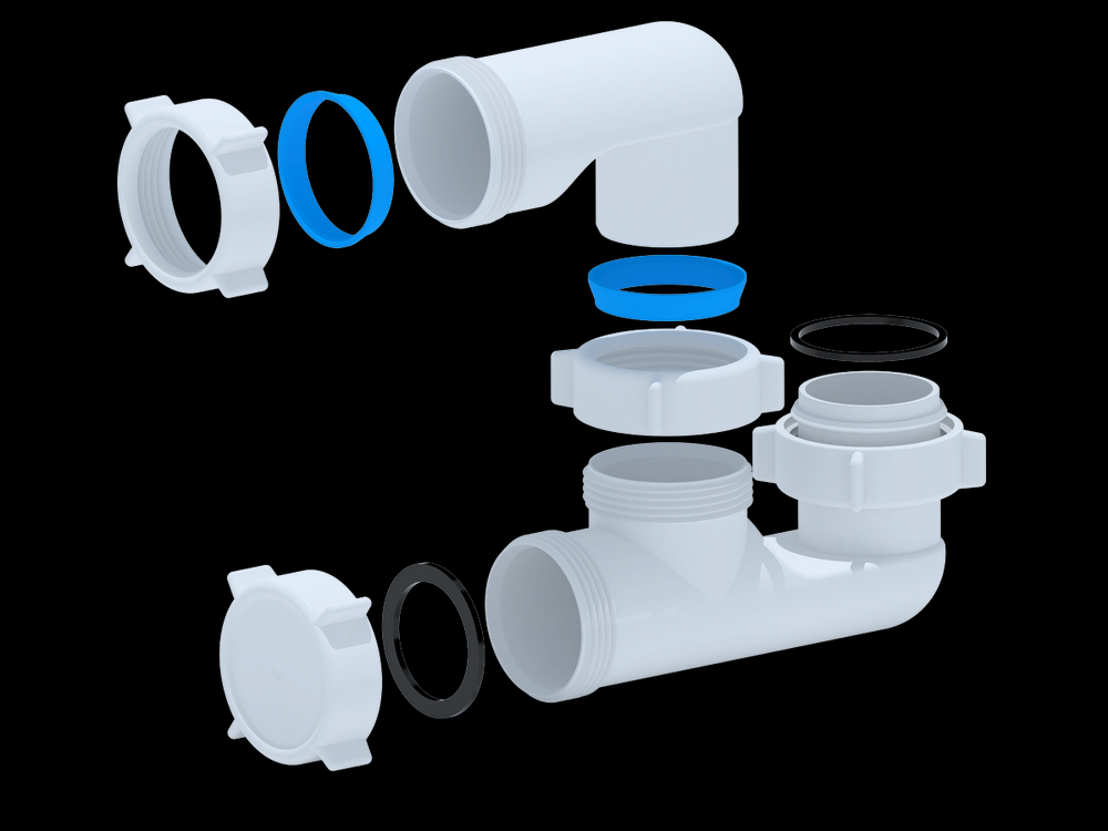 E200 Сифон АНИ Пласт для душ. поддона 1 1/2"*40 регулиремый, без выпуска