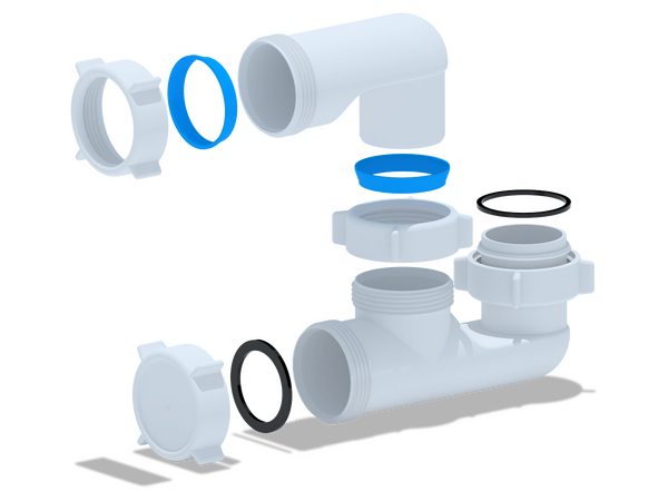E200 Сифон АНИ Пласт для душ. поддона 1 1/2"*40 регулиремый, без выпуска