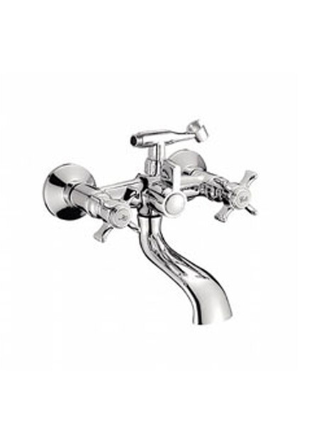 3011 Смеситель Ванна LEDEME Крест кор. нос LUX 1/2 м/к