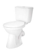 Унитаз-компакт "Бриз" (ЭКОНОМ, косой вып., с 1-кн.арм., нижн. подв., сиденье полипроп 64.02.70-80) 1WH202569