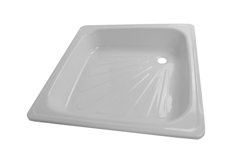 Поддон душевой стальной эмалированный квадрат 70*70*15