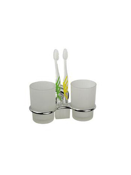  1408/L Стаканодержатель двойной прозрачный   РАСПРОДАЖА !!!