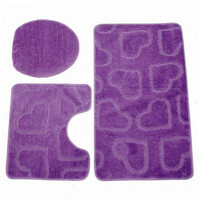 Коврик д/ванны 3 предм. ZALEL 55*85- сиреневый Турция