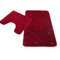 Коврик д/ванны 2 предм. ZALEL 55х85 бордовый Турция