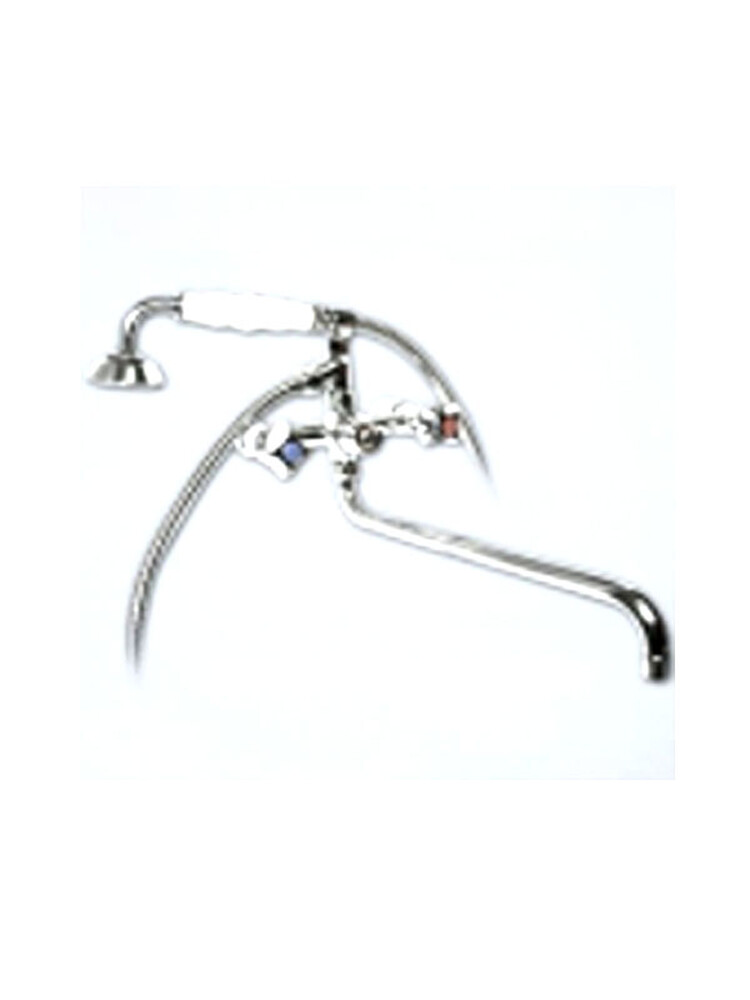 Смеситель Ванна Казань 1/2 м/к (КС 87003/96002)мет.мах, имп.исполн. мет. лейка, мет. шланг