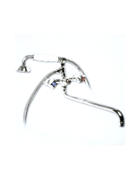 Смеситель Ванна Казань 1/2 м/к (КС 87003/96002)мет.мах, имп.исполн. мет. лейка, мет. шланг