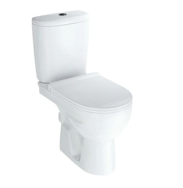 Унитаз-компакт KIROVIT "ГАЛАНТ" Белый, 2-х режимная арматура, Микролифт, прямой выпуск (г.Киров)