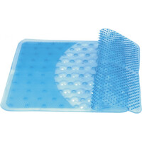 Коврик на присосках массажный 66*39см голубой BR-6639/6538