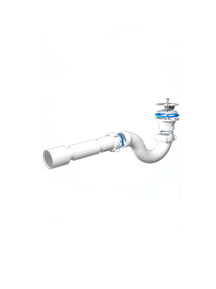 E115 Сифон АНИ Пласт для душ. поддона 1 1/2"*40 с гофрой 40х50