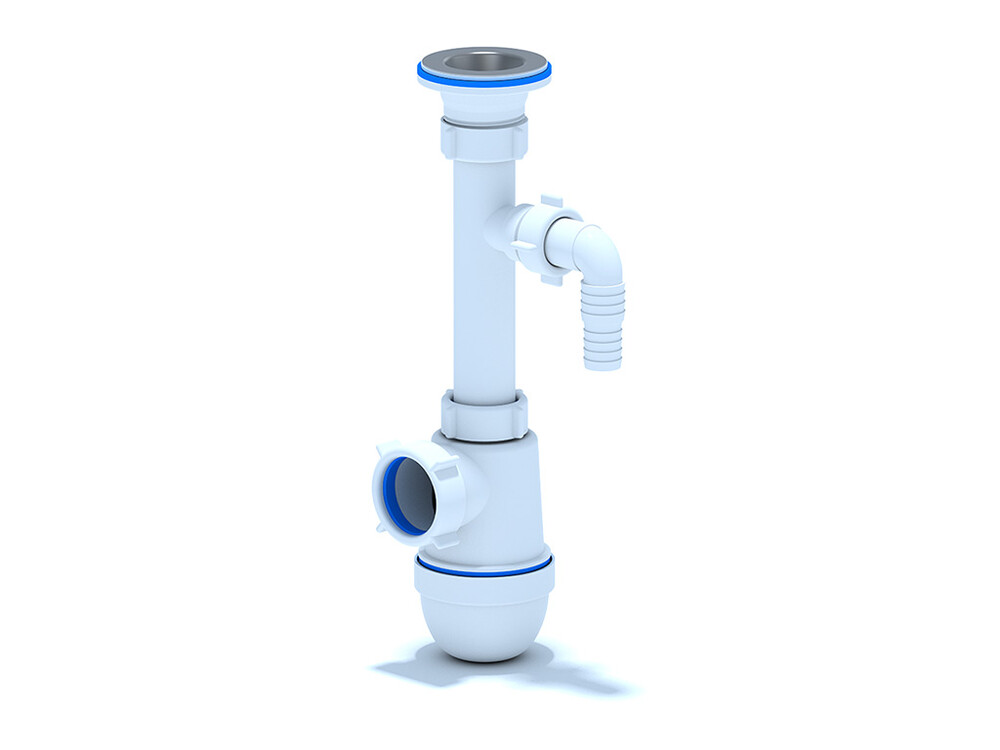 C1300 Сифон АНИ Пласт 1 1/4"*40 с отводом под с/м