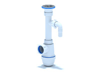 C1300 Сифон АНИ Пласт 1 1/4"*40 с отводом под с/м