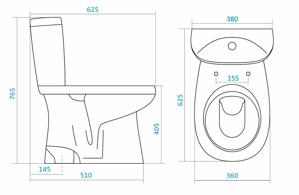 Унитаз-компакт "Анимо" (в пол, с 2-кн. арм., нижн. подв., сиденье Siim дюро&soft-close ) 1WH302136