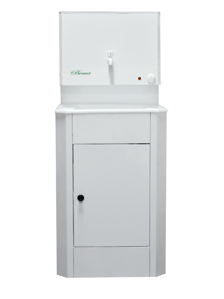 Умывальник "Весна" с ЭВН (мойка Пластик 40*50, бак 17л) 1,25кВт белый