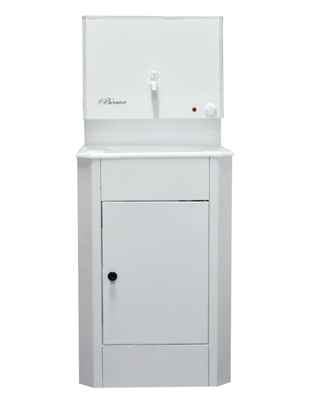 Умывальник "Весна" с ЭВН (мойка Пластик 40*50, бак 17л) 1,25кВт белый