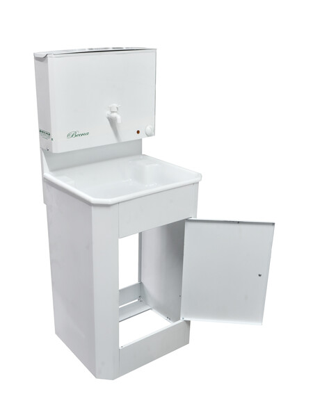 Умывальник "Весна" с ЭВН (мойка Пластик 40*50, бак 17л) 1,25кВт белый