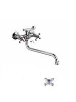 Смеситель Ванна Lemen 1/2 м/к шар. перекл. душа (LD 20771) латунь мет. мах. Крест