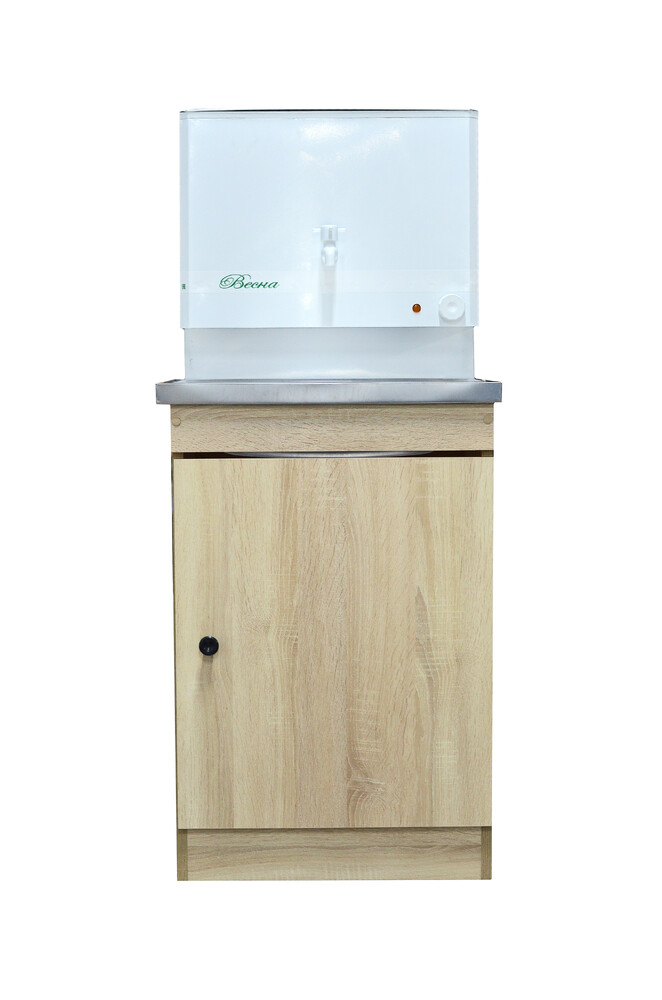 Умывальник "Весна" с ЭВН (тумба ЛДСП Дуб Сонома светлый, мойка Нержавейка 40*50, бак 17л) 1,25кВт