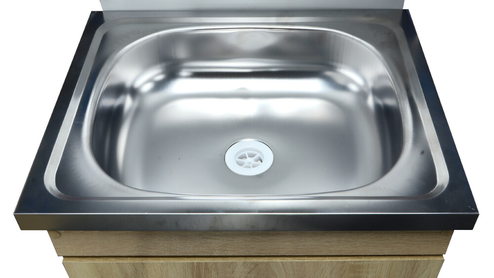 Умывальник "Весна" с ЭВН (тумба ЛДСП Дуб Сонома светлый, мойка Нержавейка 40*50, бак 17л) 1,25кВт