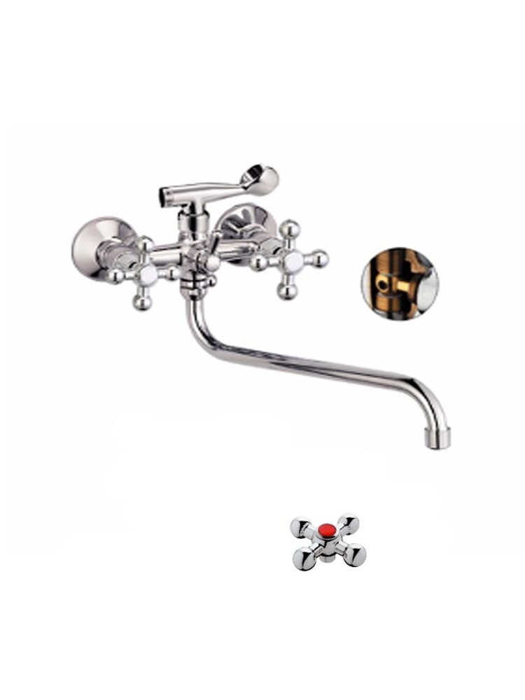 Смеситель Ванна Lemen 1/2 м/к Крест (22464)