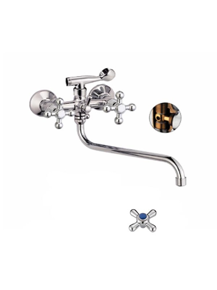 Смеситель Ванна Lemen 1/2 м/к Крест (22451)