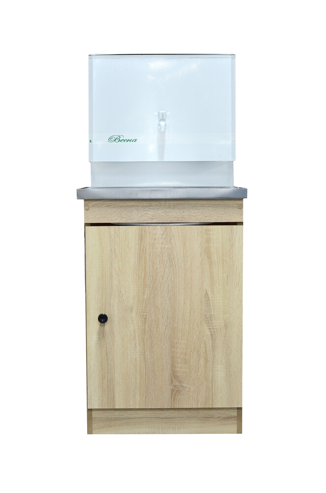 Умывальник "Весна" без ЭВН (тумба ЛДСП Дуб Сонома светлый, мойка Нержавейка 40*50, бака 17л)