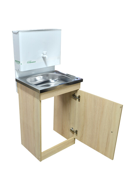 Умывальник "Весна" без ЭВН (тумба ЛДСП Дуб Сонома светлый, мойка Нержавейка 40*50, бака 17л)