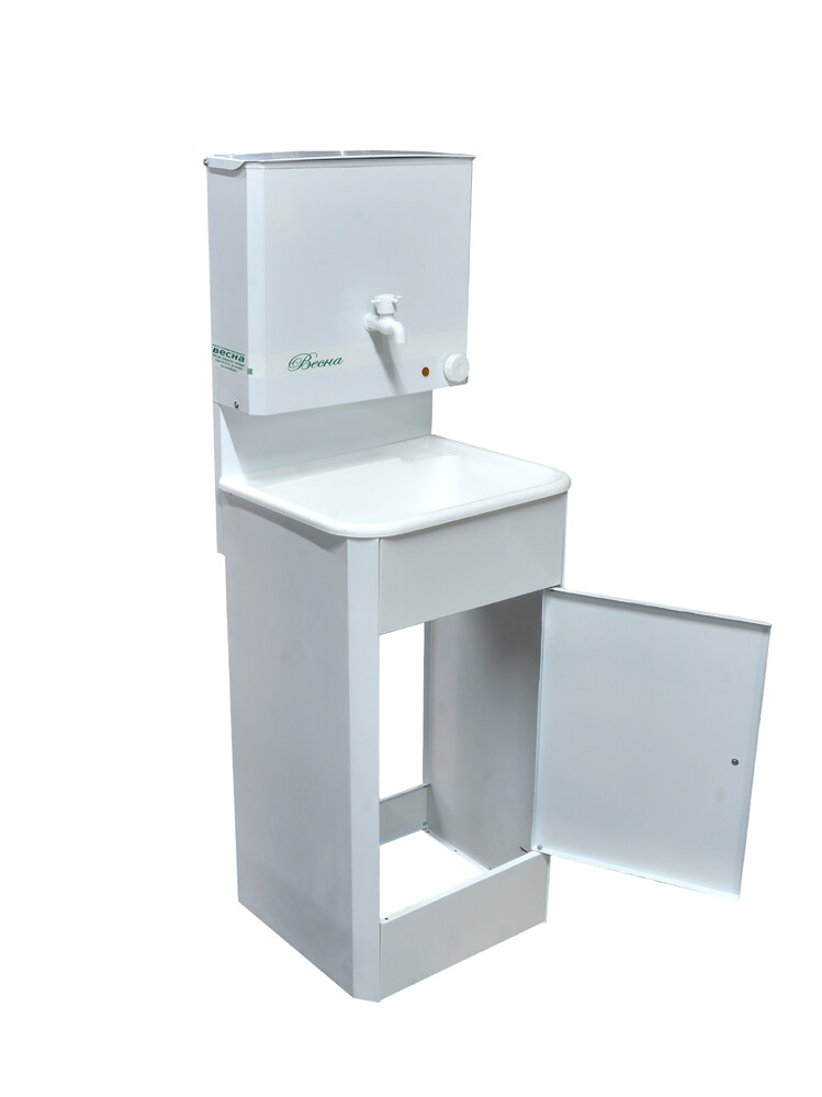 Умывальник "Весна" МИНИ с ЭВН (мойка Пластик 42*37, бак 11л) 1,25кВт белый