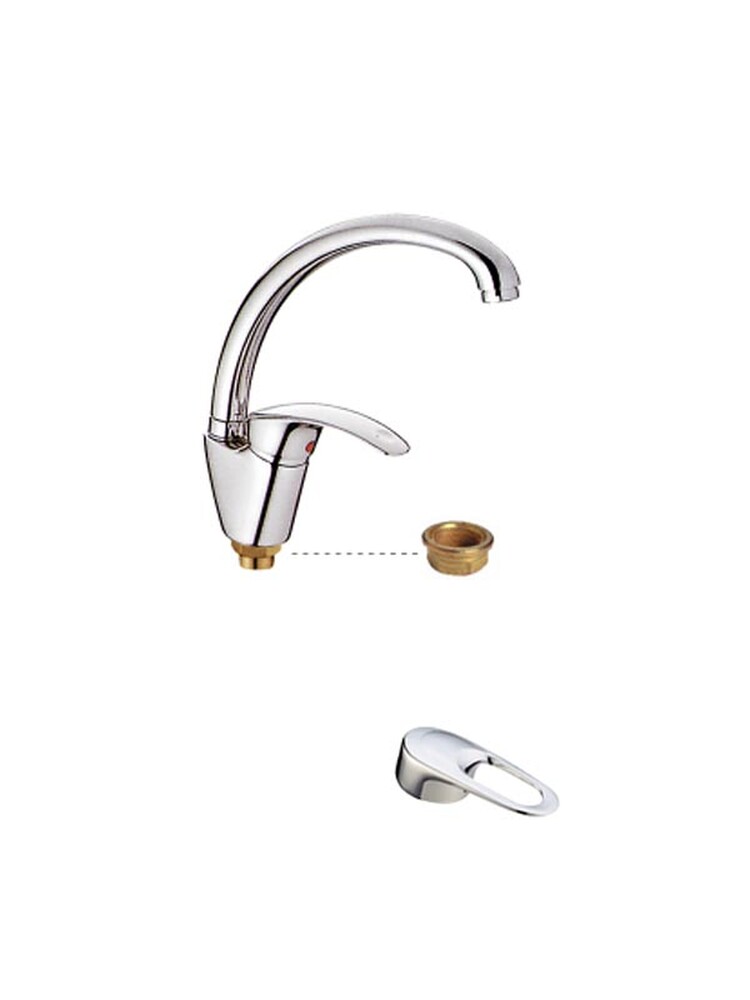 Смеситель Кухня Lemen шар d40 боковой (LB 91403, 91418) на гайке латунь