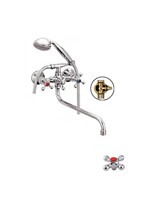 Смеситель Ванна Lemen 1/2 м/к Крест шар. перекл. душа (20251) латунь