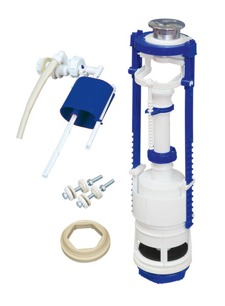 Арматура РБМ АС-11.1М боковая подводка, Кнопка металлизированная, 2-х уровневая, универсальный клапан