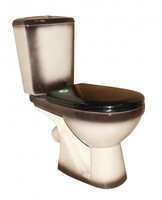 Унитаз-компакт Rosa "КОМФОРТ" Черный, 2-х режимная арматура, антивсплеск, косой выпуск (г.Киров)