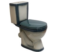 Унитаз-компакт Rosa "ЛИРА" Зеленый, антивсплеск, косой выпуск (г.Киров)