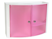 Полка-шкафчик Прима Нова настенная №11 (размер 43 х 17 х 31,5) розовый